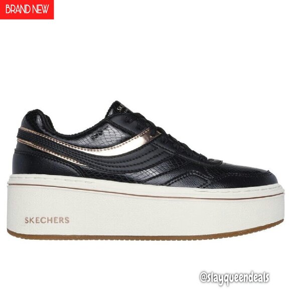 Platform Court Sneakers with Memory Foam Size 8 Durable Leather Upper
